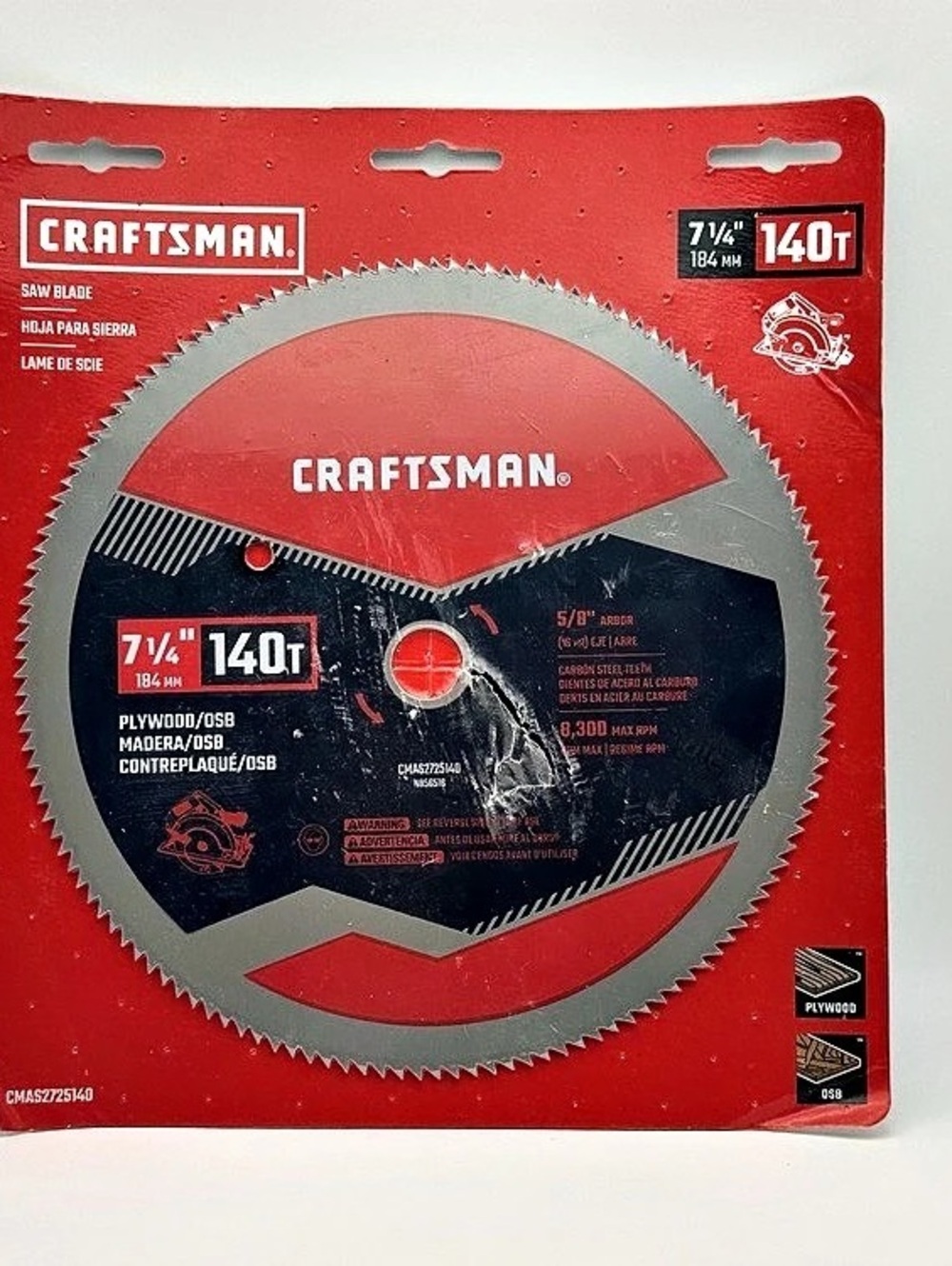 Craftsman 7-1/4 in 140T plywood/OSB saw blade Saw Blade